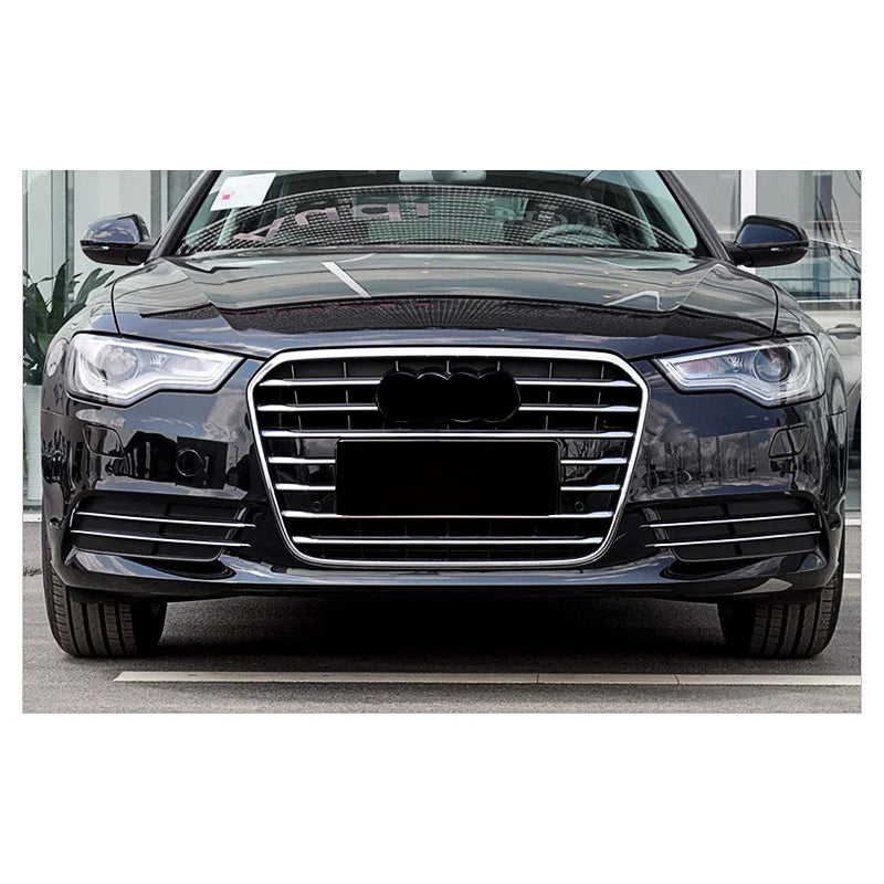 2012-2015 For Audi A6 S6 C7 Audi Front Bumper Down Grille Honeycomb Style Non S Line Fog Light Grilles