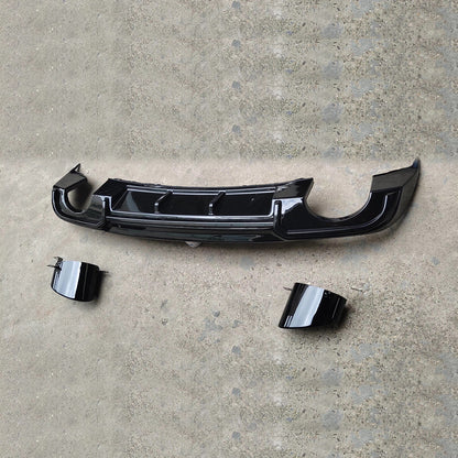2017-2019 For Audi A3 S3 8V.5 Non S-line rear diffuser and large dual tailpipe