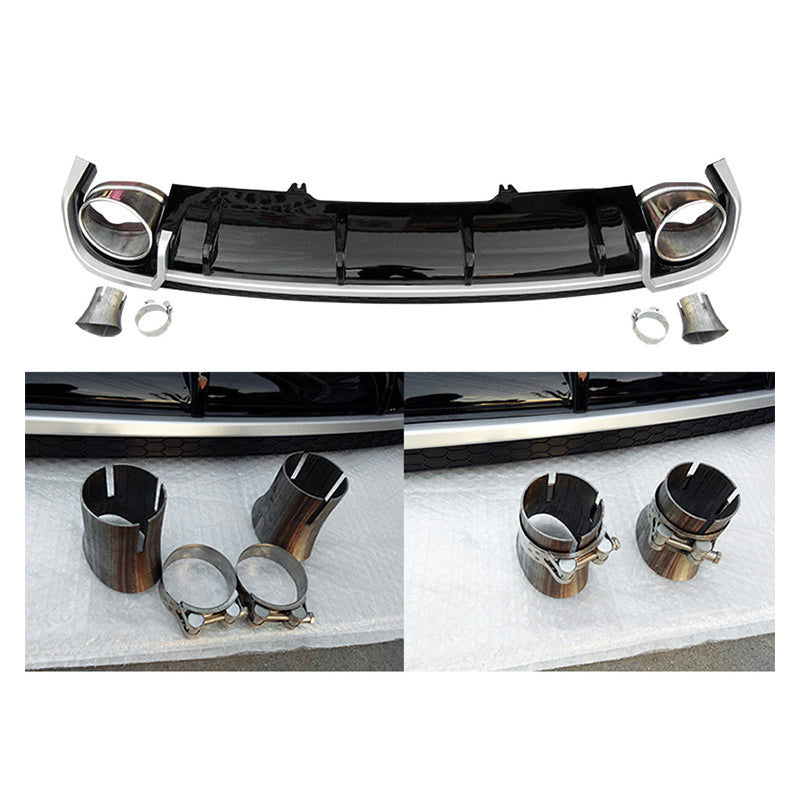 2017-2019 For Audi A4 S4 B9 Diffuser With Large Dual Tailpipe