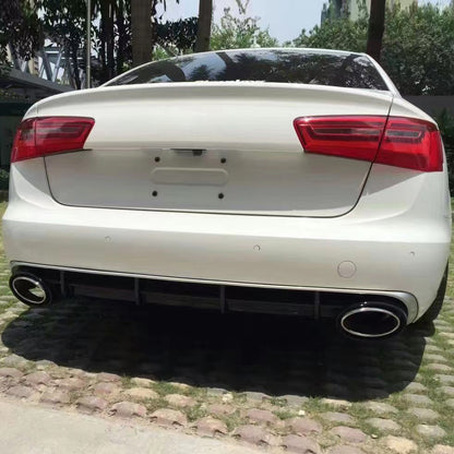 2012-2015 For Audi A6 S6 C7 Audi RS6 Style Rear Diffuser With Tailpipe