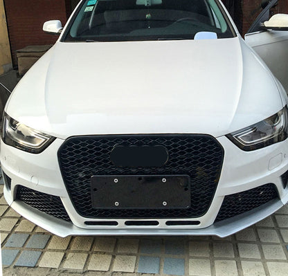 2013-2016 For A4/S4 B8.5 RS4 Style Front Bumper WithFog Light Grille Honeycomb Grille