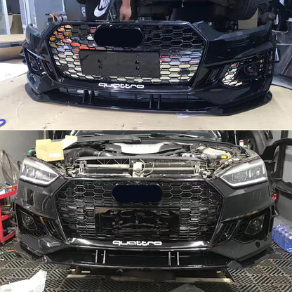 2017-2019 For A5/S5 B9 Body Kits With ACC & Honeycomb Grille Front Lip