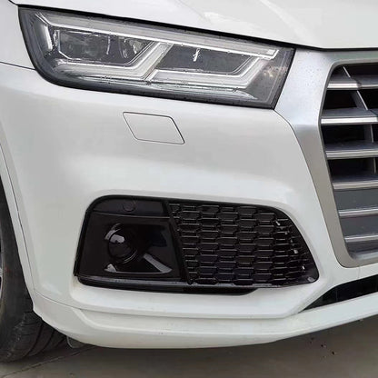 2019-2021 For Audi Q5 SQ5 B9 Front Bumper Down Grille Honeycomb Style S Line Fog Light Grilles