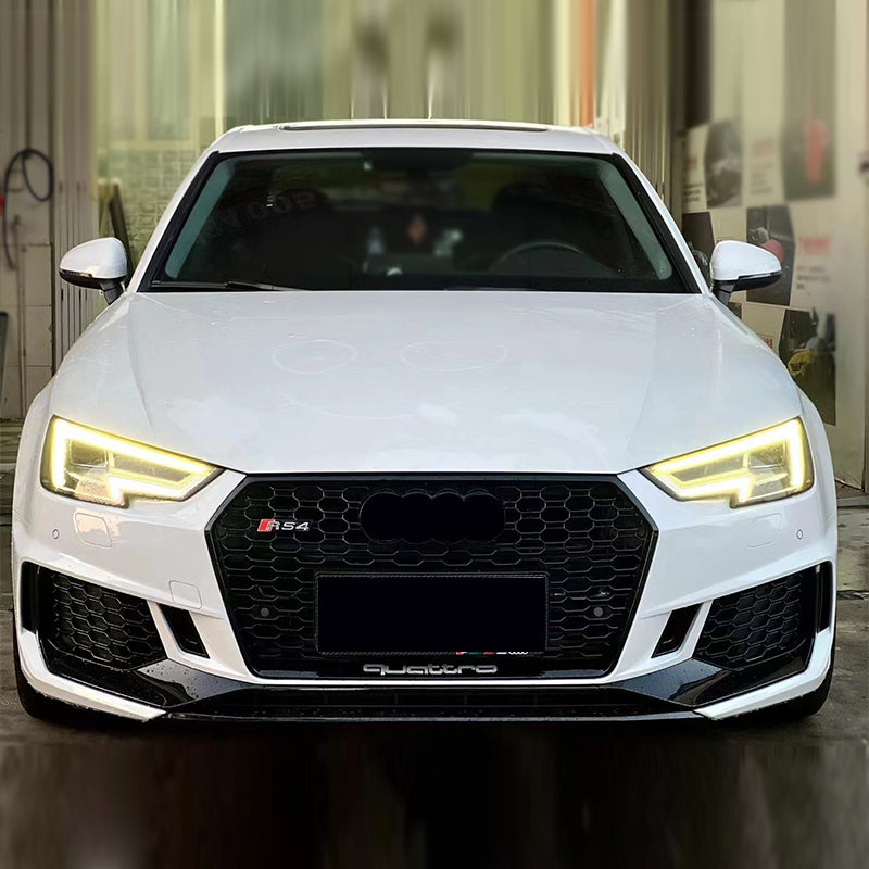 2017-2019 For A4/S4 B9 Body Kits With ACC & Honeycomb Grille Front Lip