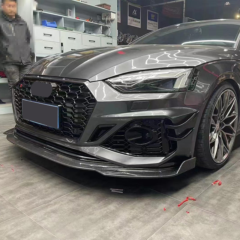 2017-2019 For A5/S5 B9 Upgrade To B9.5 Style Body Kits With ACC Fog Light Grille Honeycomb Grille Front Lip Splitter | RS5 Bumper