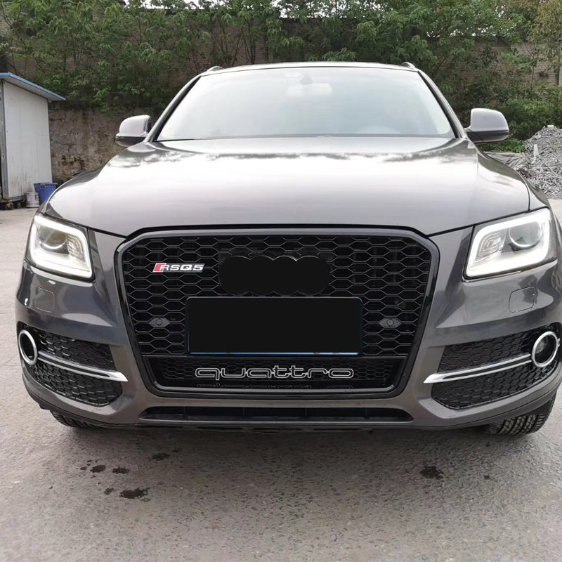 2013-2018 For Audi Q5 SQ5 8R.5/B8.5 RSQ5 Honeycomb Grille With Lower Mesh