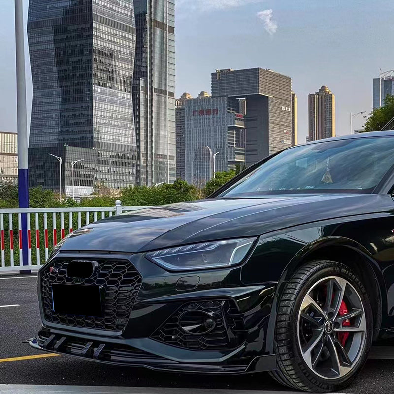 2020-2024 For A4/S4 B9.5 Body Kits With ACC Fog Light Grill Bumper Down Grille Honeycomb Grille Front Lip Splitter | RS4 Front Bumper