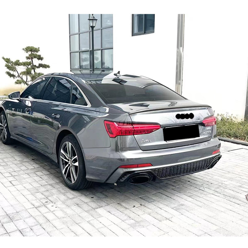 2019-2025 For Audi A6 S6 C8 C8.5 Rear Diffuser With Tailpipe