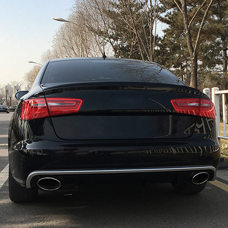 2012-2015 For Audi A6 S6 C7 Audi RS6 Style Rear Diffuser With Tailpipe