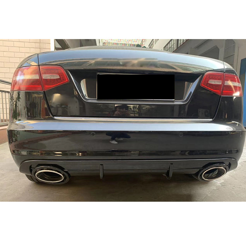 2009-2011 For Audi A6 S6 C6 Non S Line Rear Diffuser With Tailpipe