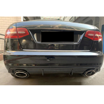 2009-2011 For Audi A6 S6 C6 Non S Line Rear Diffuser With Tailpipe