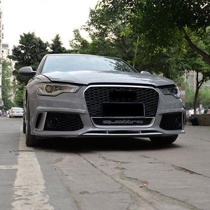 2012-2015 For A6/S6 C7 Body Kits C7 To C7.5 Bumper With Honeycomb Grille Front Lip