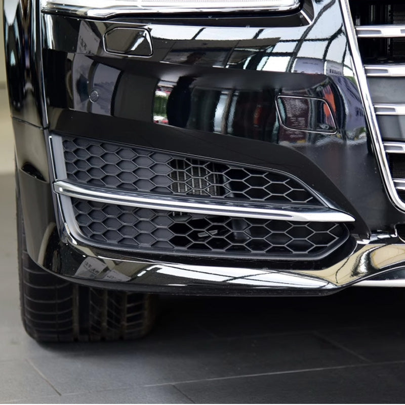 2015-2018 For Audi A8 S8 D4 PA Front Bumper Down Grille Honeycomb Style S line Fog Light Grilles