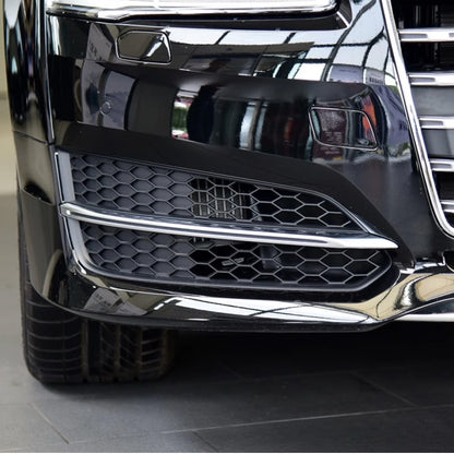 2015-2018 For Audi A8 S8 D4 PA Front Bumper Down Grille Honeycomb Style S line Fog Light Grilles