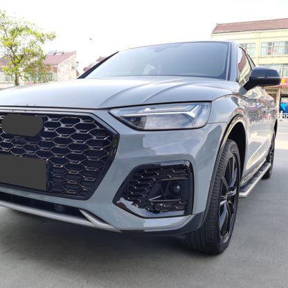 2022-2025 For Audi Q5 SQ5 B9.5 Front Bumper Down Grille Honeycomb Style S Line Fog Light Grilles