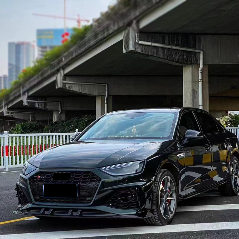 2020-2024 For A4/S4 B9.5 Body Kits With ACC Fog Light Grill Bumper Down Grille Honeycomb Grille Front Lip Splitter | RS4 Front Bumper