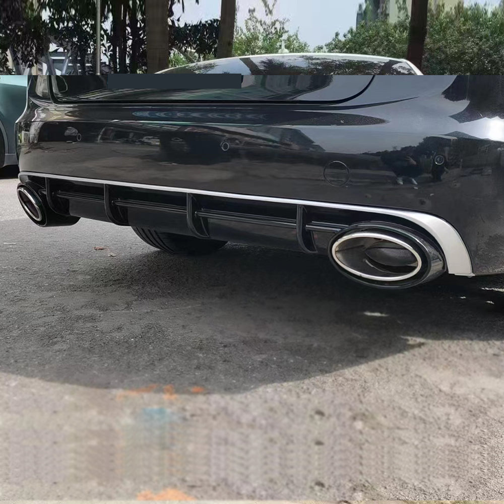 2012-2015 For Audi A6 S6 C7 Audi RS6 Style Rear Diffuser With Tailpipe