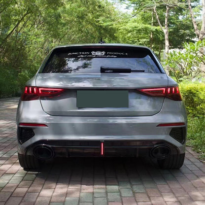 2020-2024 For Audi A3 S3 8Y S line rear diffuser and large dual tailpipe