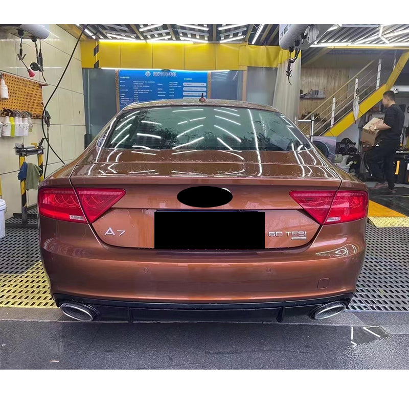 2009-2015 For Audi A7 C7 Non S Line Rear Diffuser With Tailpipe