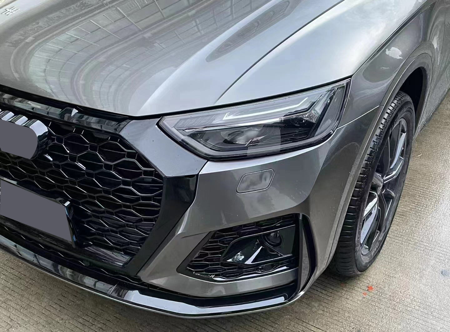 2022-2025 For Audi Q5/SQ5 B9.5 Body Kits Upgrade To RSQ8 Style Front Bumper With Honeycomb Grille