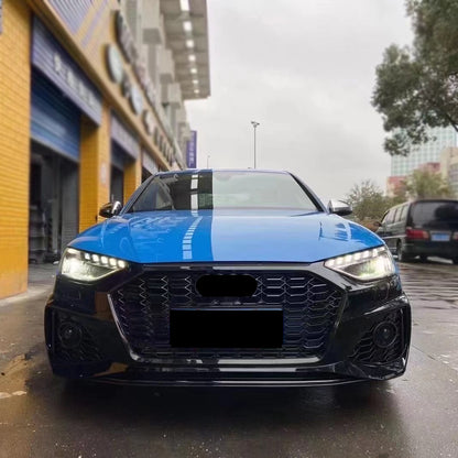 2020-2024 For A4/S4 B9.5 Body Kits With ACC Fog Light Grill Bumper Down Grille Honeycomb Grille Front Lip Splitter | RS4 Front Bumper