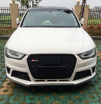 2013-2016 For A4/S4 B8.5 RS4 Style Front Bumper WithFog Light Grille Honeycomb Grille