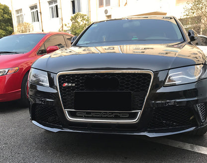 2008-2012 For Audi A4 S4 B8 RS4 Style Honeycomb Front Grille With Lower Mesh