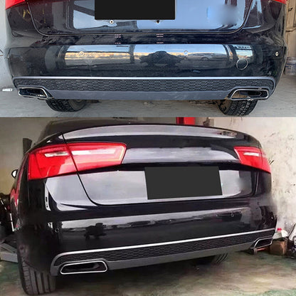 2012-2015 For Audi A6 S6 C7 Rear Diffuser With Tailpipe