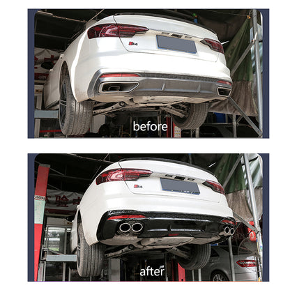 2020-2024 For Audi A4 S4 B9.5 Audi S4 Style A4 Diffuser With Tailpipe