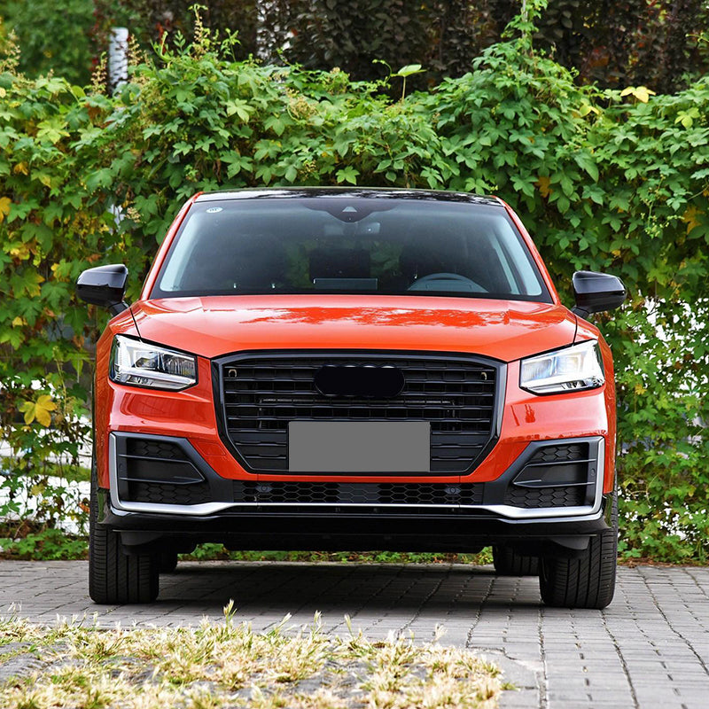 2018-2020 For Audi Q2 SQ2 J11 Front Bumper Down Grille Honeycomb Style Fog Light Grilles