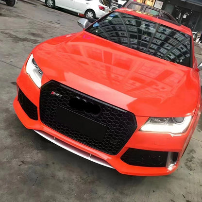 2008-2015 For A7/S7 C7 Upgrade To C7.5 RS7 Style Bumper With Honeycomb Grille