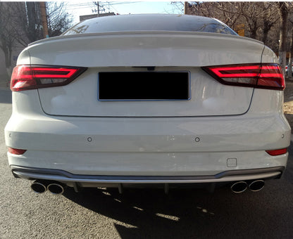 2017-2019 For Audi A3 S3 8V.5 Non S-line rear diffuser and tailpipe