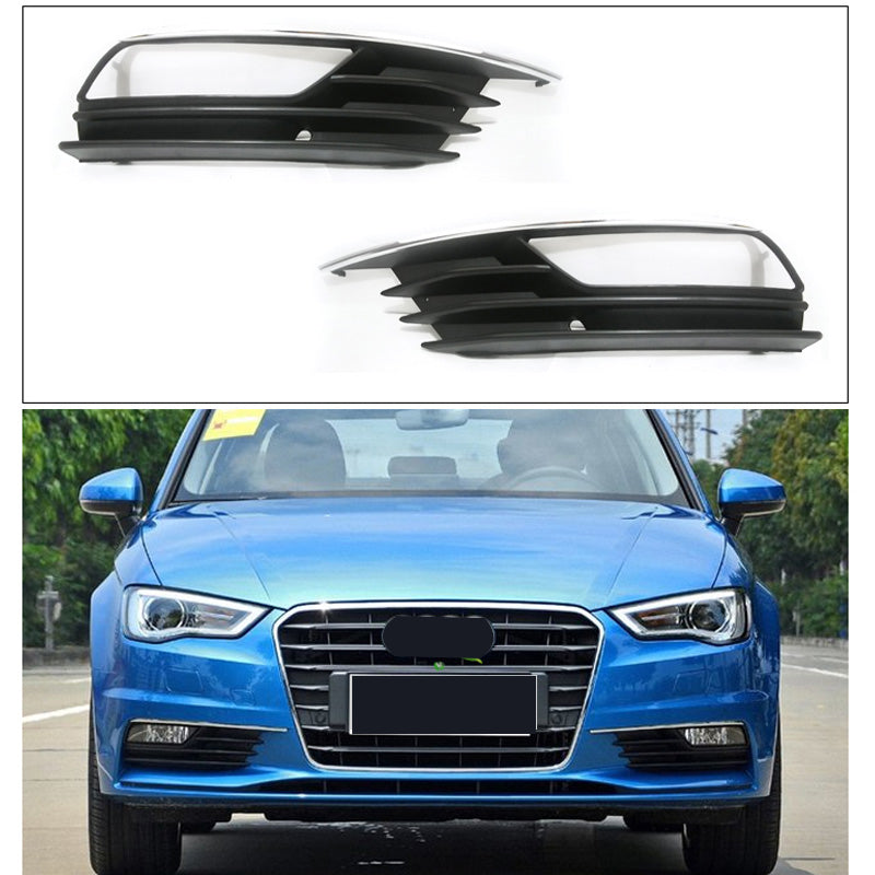 2013-2016 For Audi A3 S3 8V  Front Bumper Down Grille Honeycomb Style Fog Light Grilles