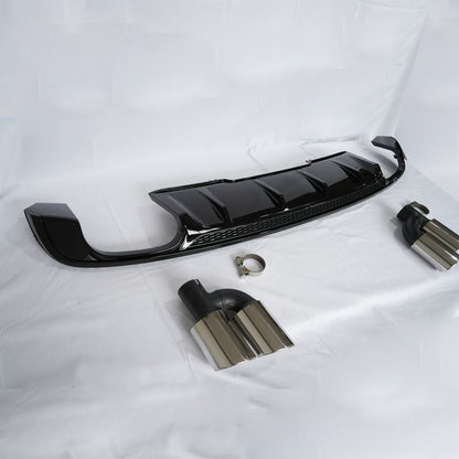 2017-2019 For Audi A4 S4 B9 Diffuser With Tailpipe