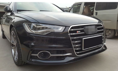 2012-2015 For Audi A6 S6 C7 Front Bumper Down Grille Honeycomb Style S Line Fog Light Grilles