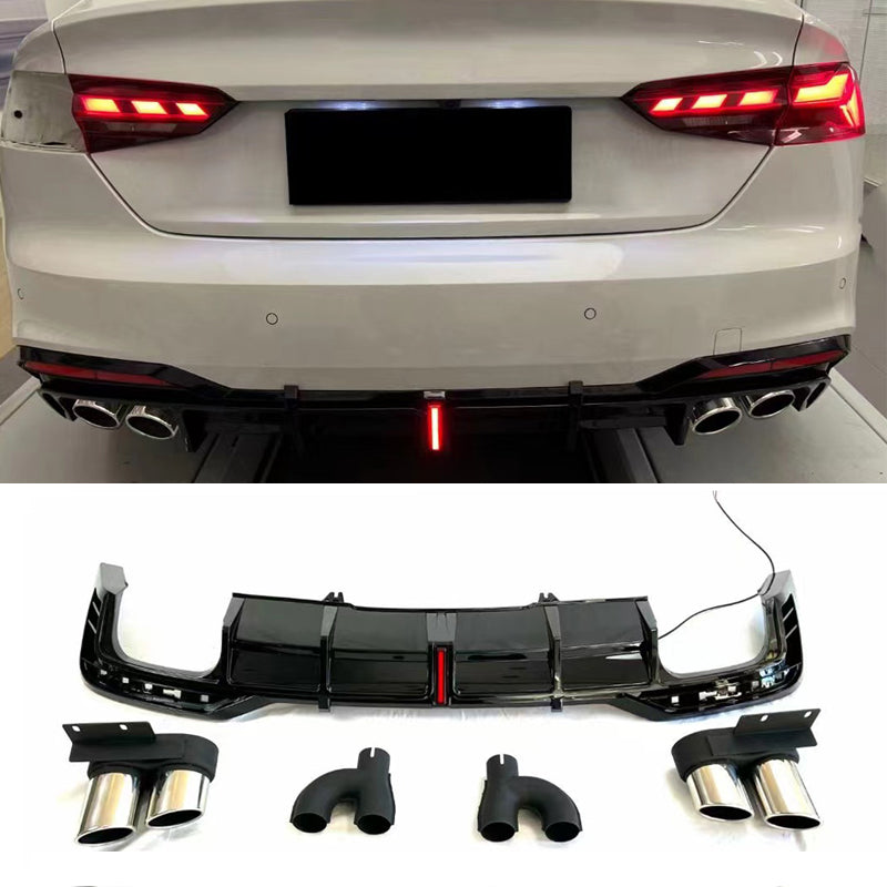 2020-2024 For Audi A5 S5 B9.5 Audi S5 Style A5 diffuser with tailpipe