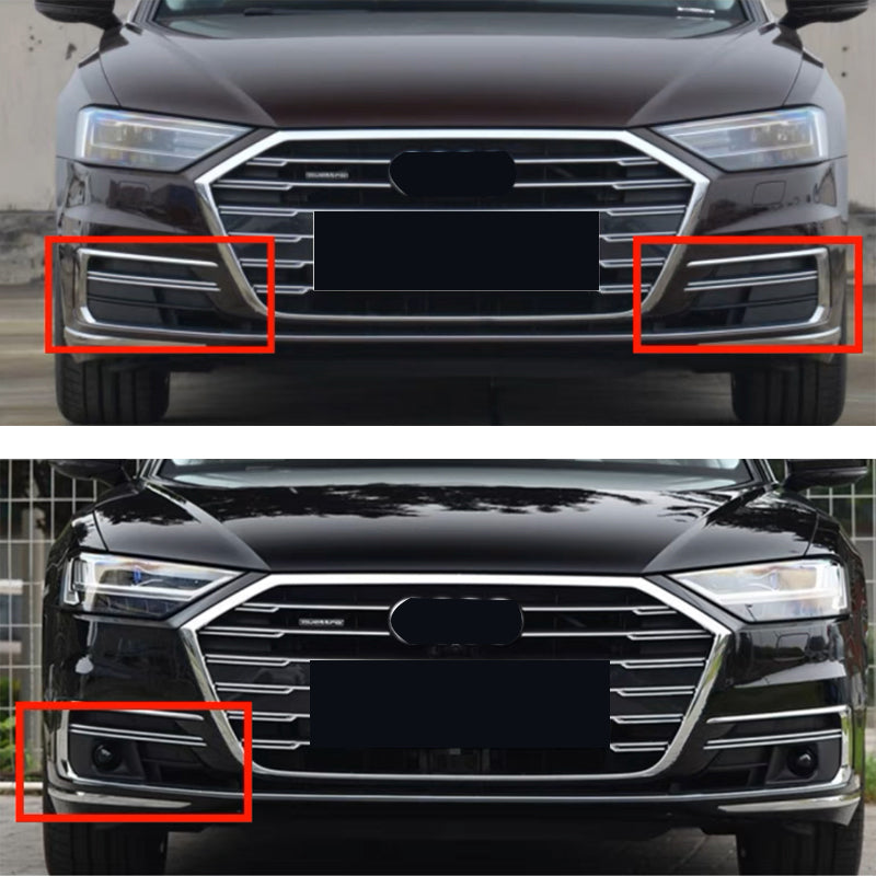 2019-2022 For Audi A8 S8 D5 Front Bumper Down Grille Honeycomb Style Fog Light Grilles