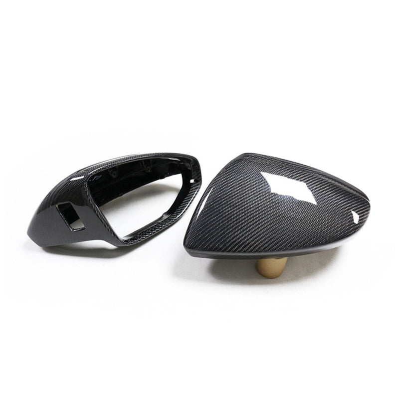 2019+ For Audi A7 S7 RS7 C8 Carbon Fiber Mirror Caps
