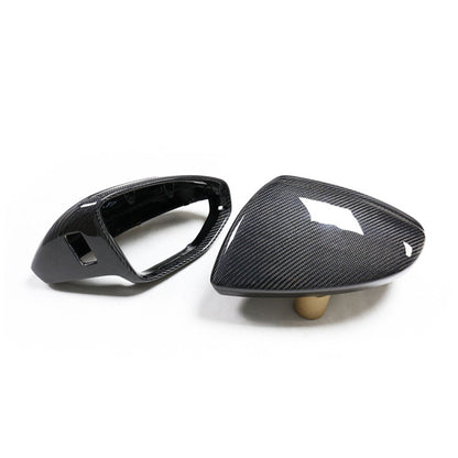 2019+ For Audi A7 S7 RS7 C8 Carbon Fiber Mirror Caps