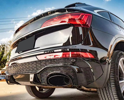 2019-2025 For Audi Q5 SQ5 B9 B9.5 To RSQ8 Style Rear Diffuser With Tailpipe