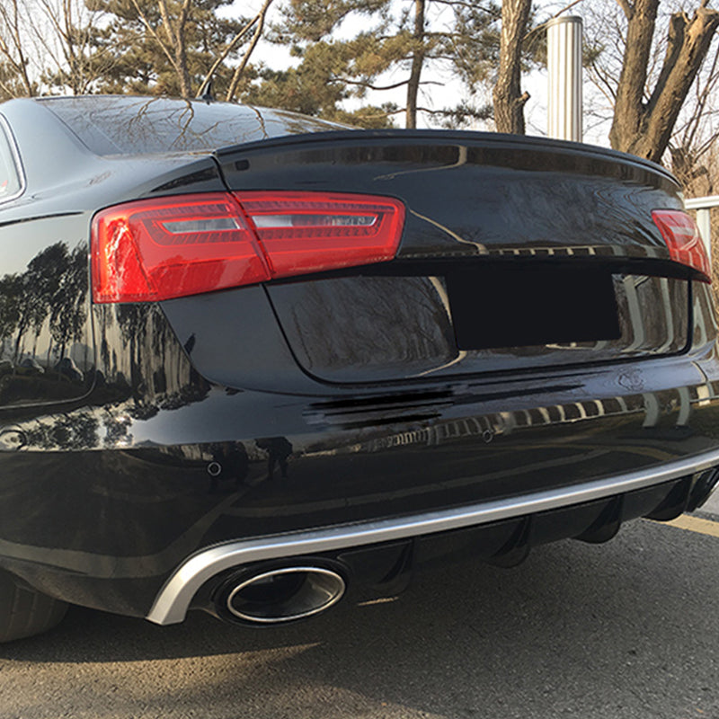 2012-2015 For Audi A6 S6 C7 Audi RS6 Style Rear Diffuser With Tailpipe