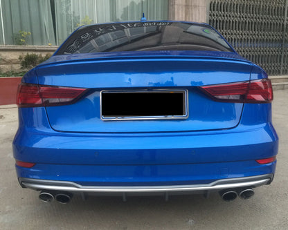 2017-2019 For Audi A3 S3 8V.5 Non S-line rear diffuser and tailpipe