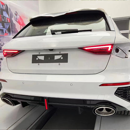 2020-2024 For Audi A3 S3 8Y S line rear diffuser and large dual tailpipe