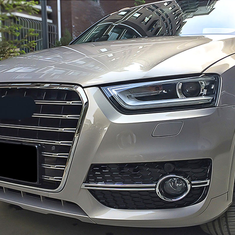 2013-2015 For Audi Q3 SQ3 8U Front Bumper Down Grille Honeycomb Style Fog Light Grilles