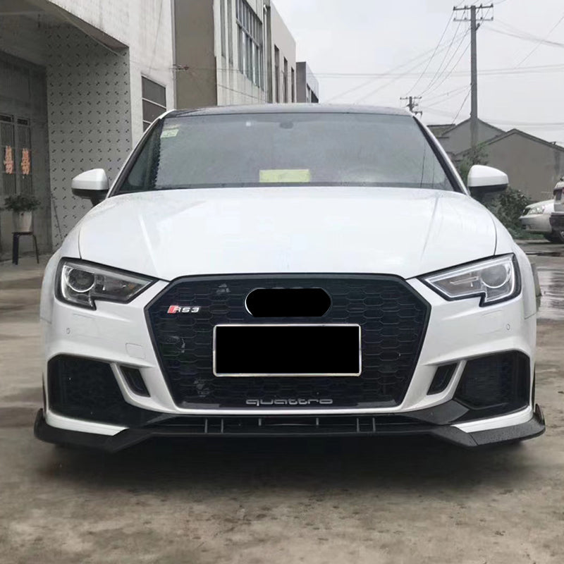 2017-2019 For A3/S3 8V.5 RS3 Style Bumper With ACC Honeycomb Grille Front Lip