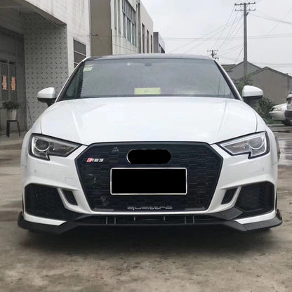 2017-2019 For A3/S3 8V.5 RS3 Style Bumper With ACC Honeycomb Grille Front Lip