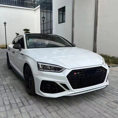 2017-2019 For A5/S5 B9 Upgrade To B9.5 Style Body Kits With ACC Fog Light Grille Honeycomb Grille Front Lip Splitter | RS5 Bumper