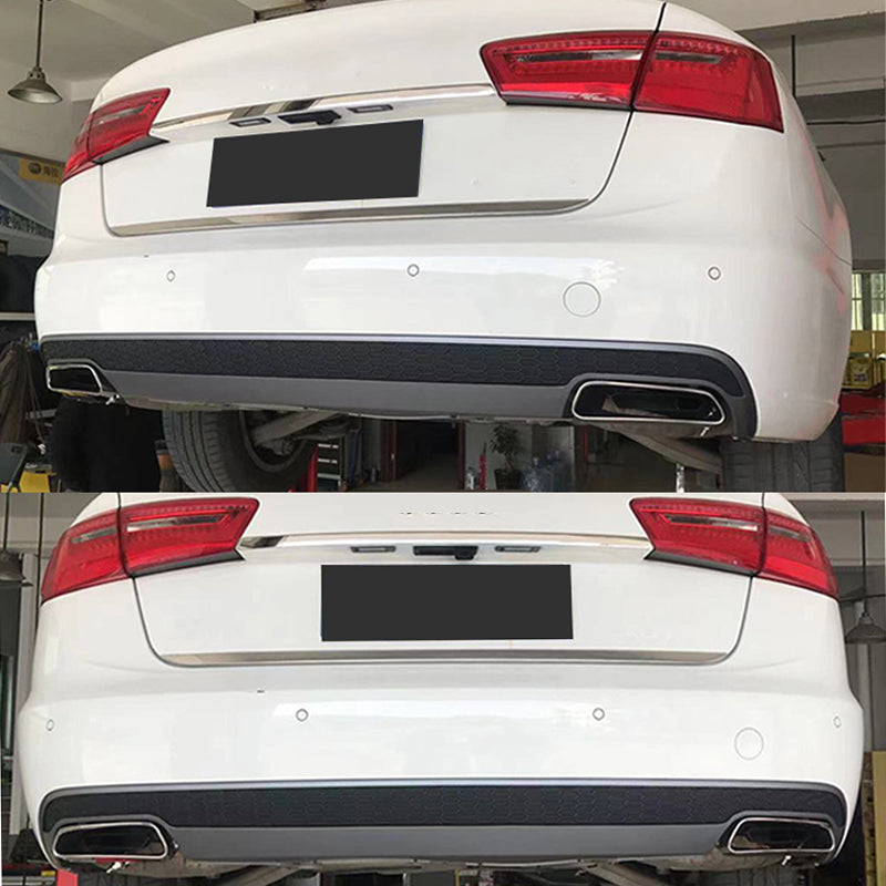 2012-2015 For Audi A6 S6 C7 Rear Diffuser With Tailpipe