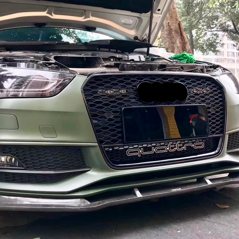 2013-2016 For Audi A4 S4 B8.5 RS4 Style Honeycomb Grille With Lower Mesh