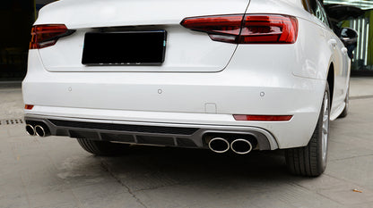 2017-2019 For Audi A4 S4 B9 Diffuser With Tailpipe